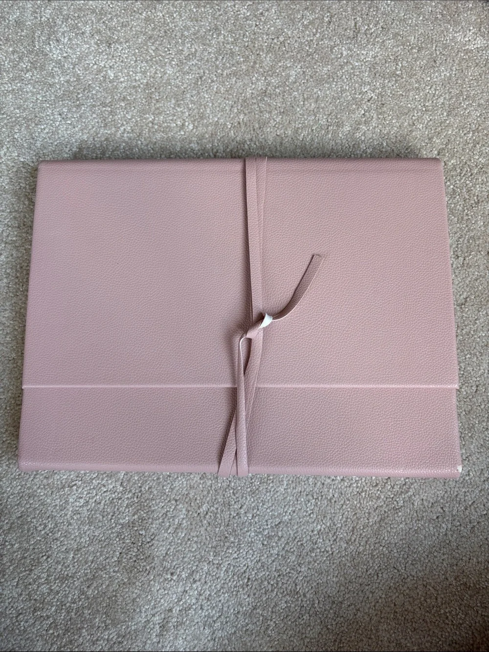 Blush Pink Tie-Closure Accordion Folder